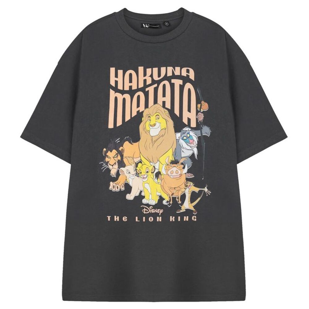 The Lion King Womens/Ladies Hakuna Matata Short-Sleeved T-Shirt / Gray
